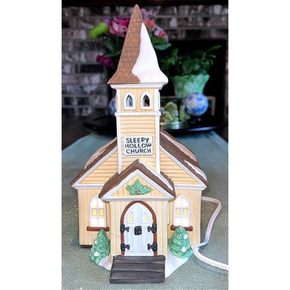 Dept 56 New England Village Series Sleepy Hollow Church 1990 *Read